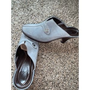 Cole Haan  Light Blue Suede Mules / Clogs - 7B - Heels